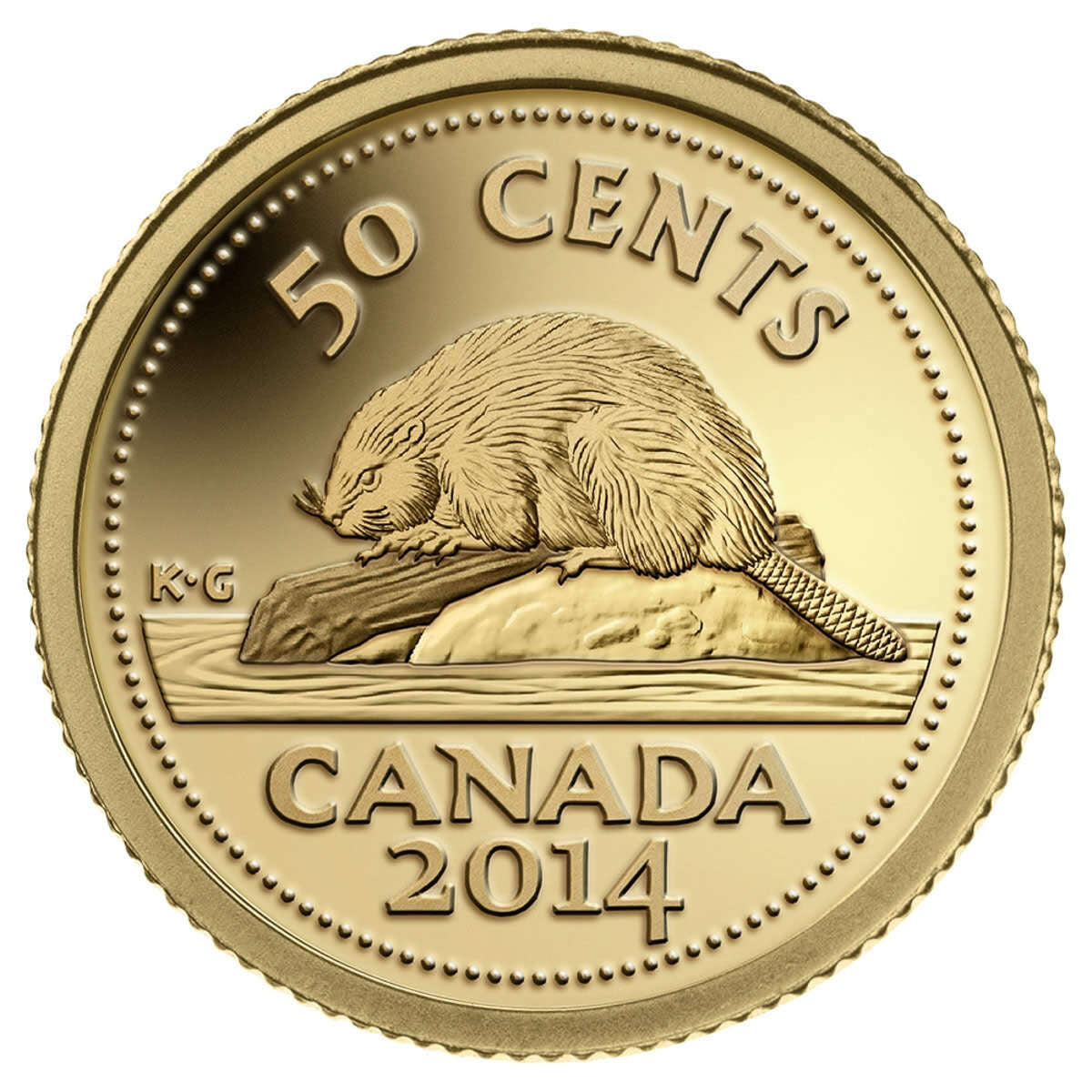 2014 50c Canada s Classic Beaver Pure Gold Coin