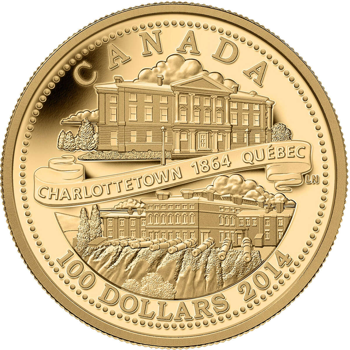 2014 $100 The Quebec and Charlottetown Conferences, 150th Anniversary - 14-kt. Gold Coin Default Title
