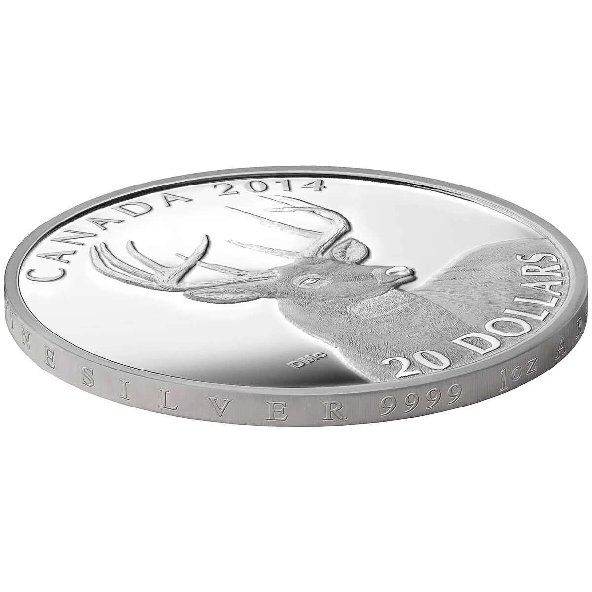 2014 $20 The White-Tailed Deer: A Portrait - Pure Silver Coin Default Title