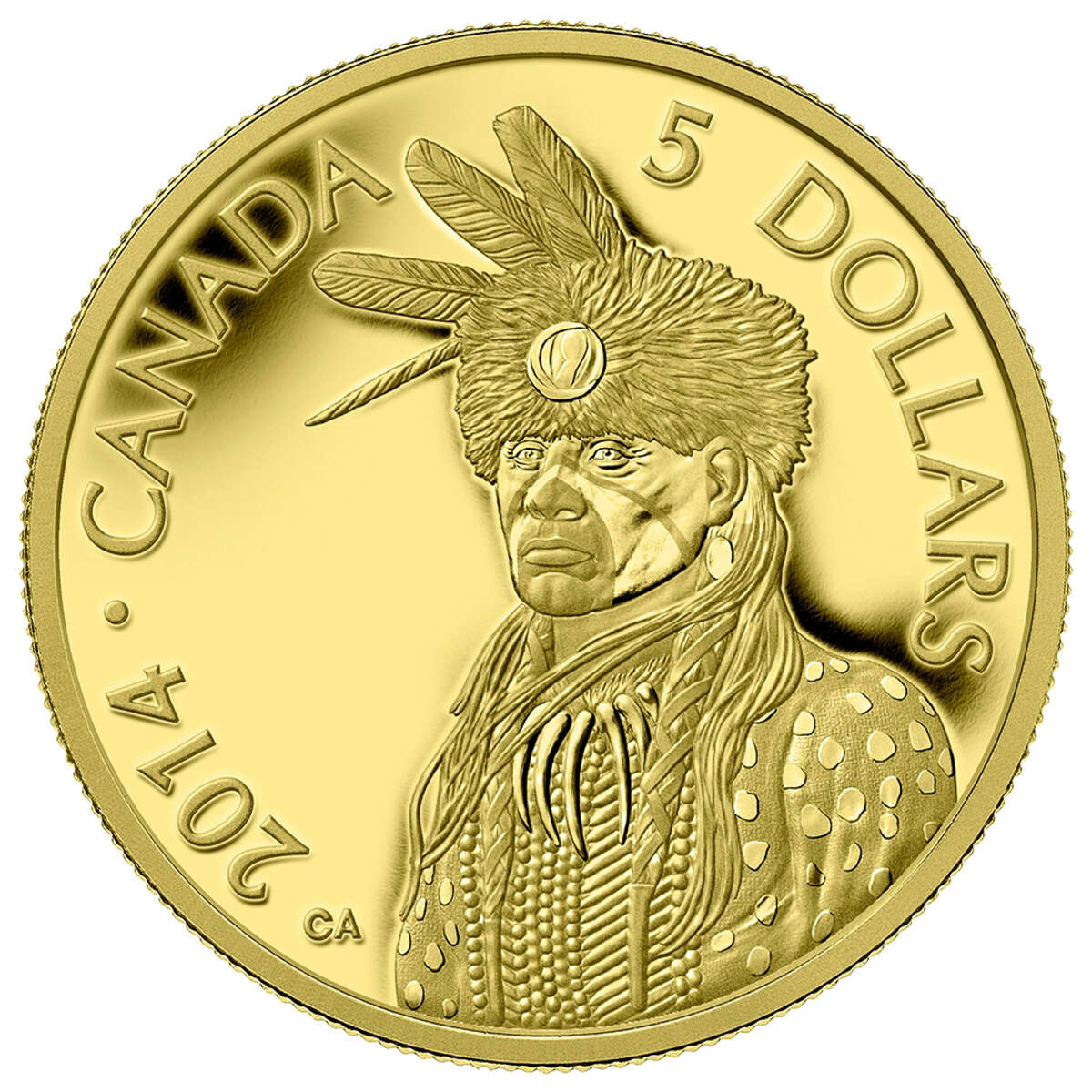 2014 $5 Portrait Of Nanaboozhoo - Pure Gold Coin
