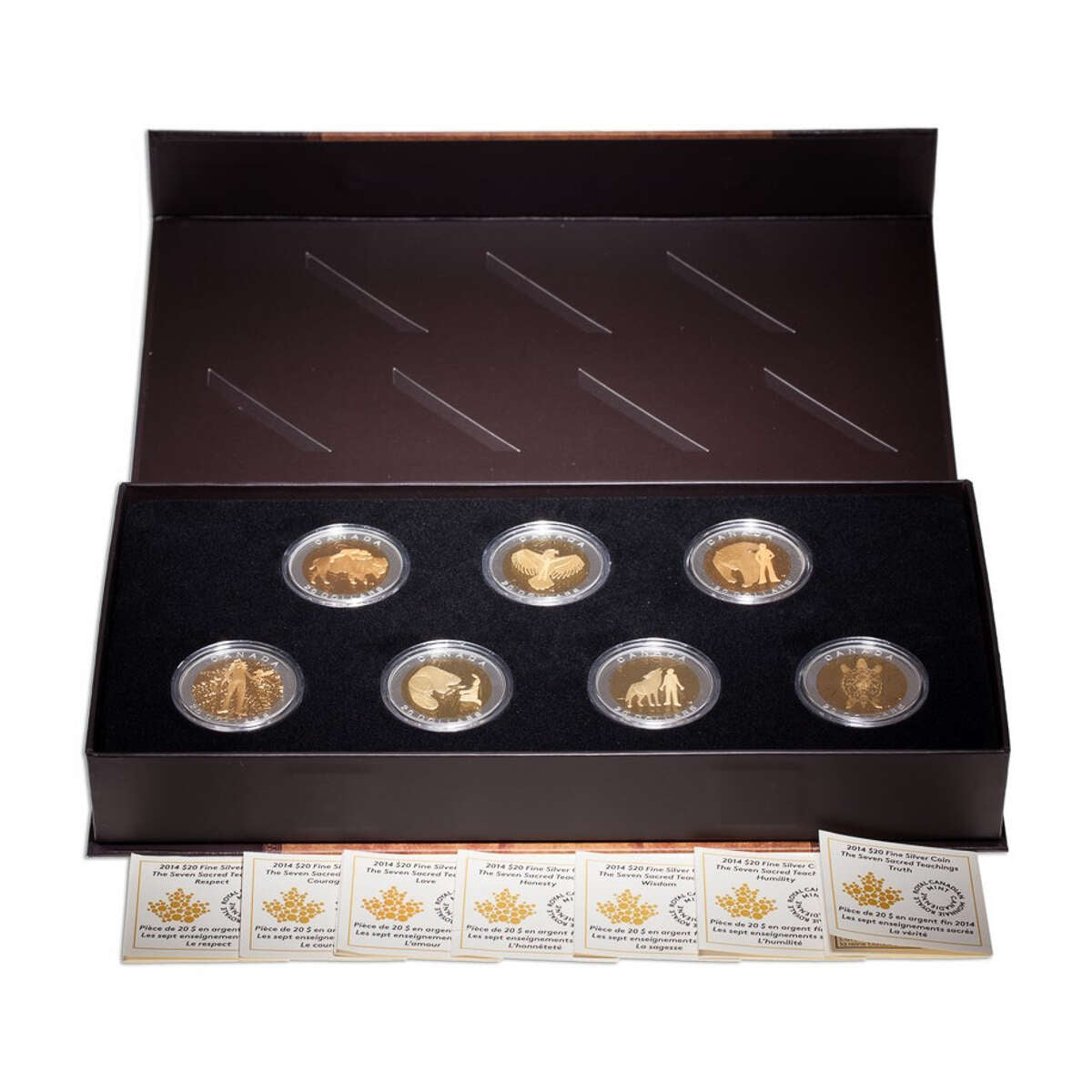 2014 $20 The Seven Sacred Teachings - Pure Silver 7-Coin Set with Disp