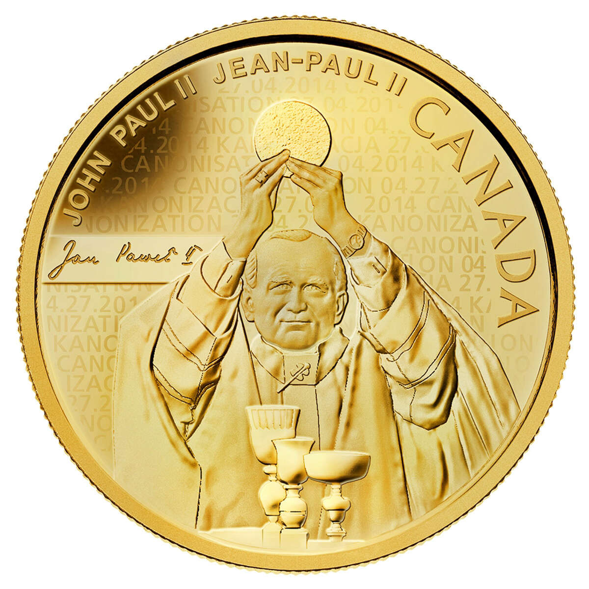 2014 $25 Pope John Paul II - Pure Gold Coin