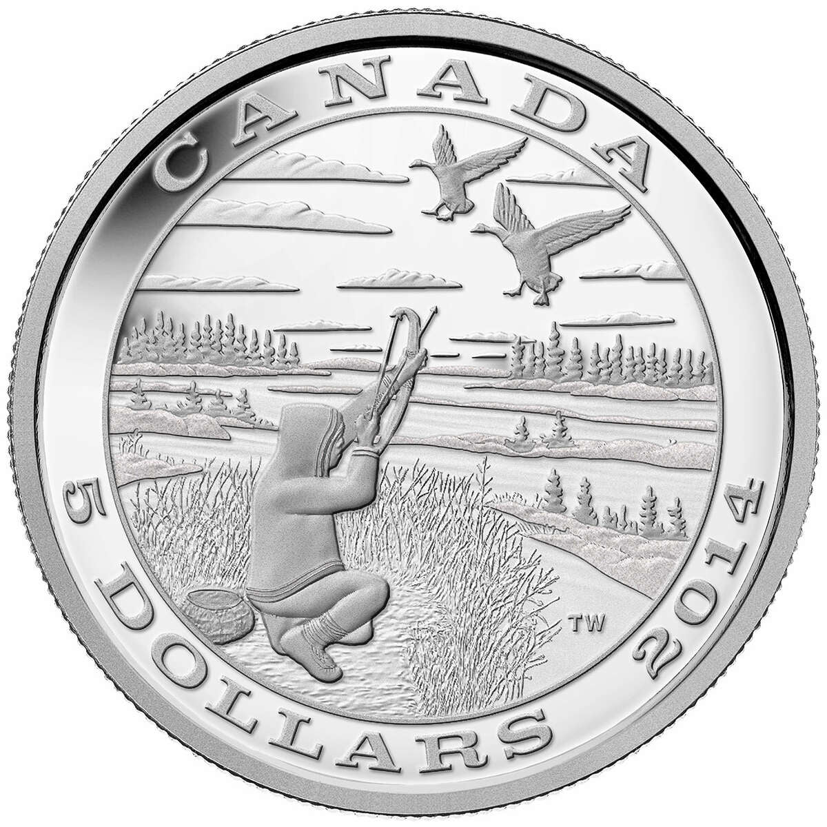2014 $5 Tradition of Hunting: Canada Goose - Pure Silver Coin Default Title