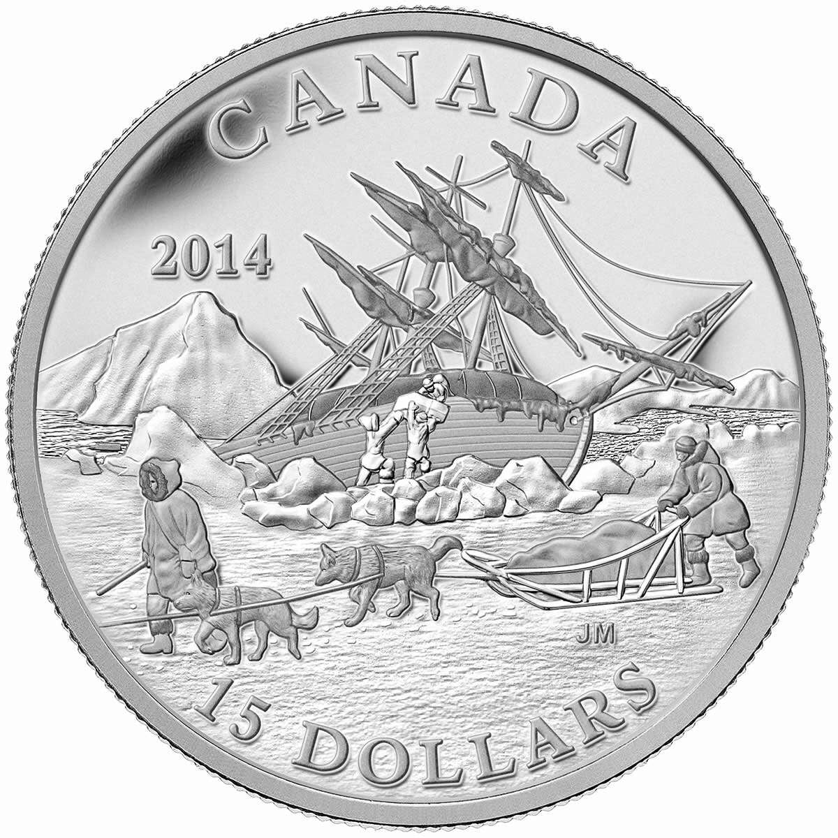 2014 $15 Exploring Canada: The Arctic Expedition - Pure Silver Coin
