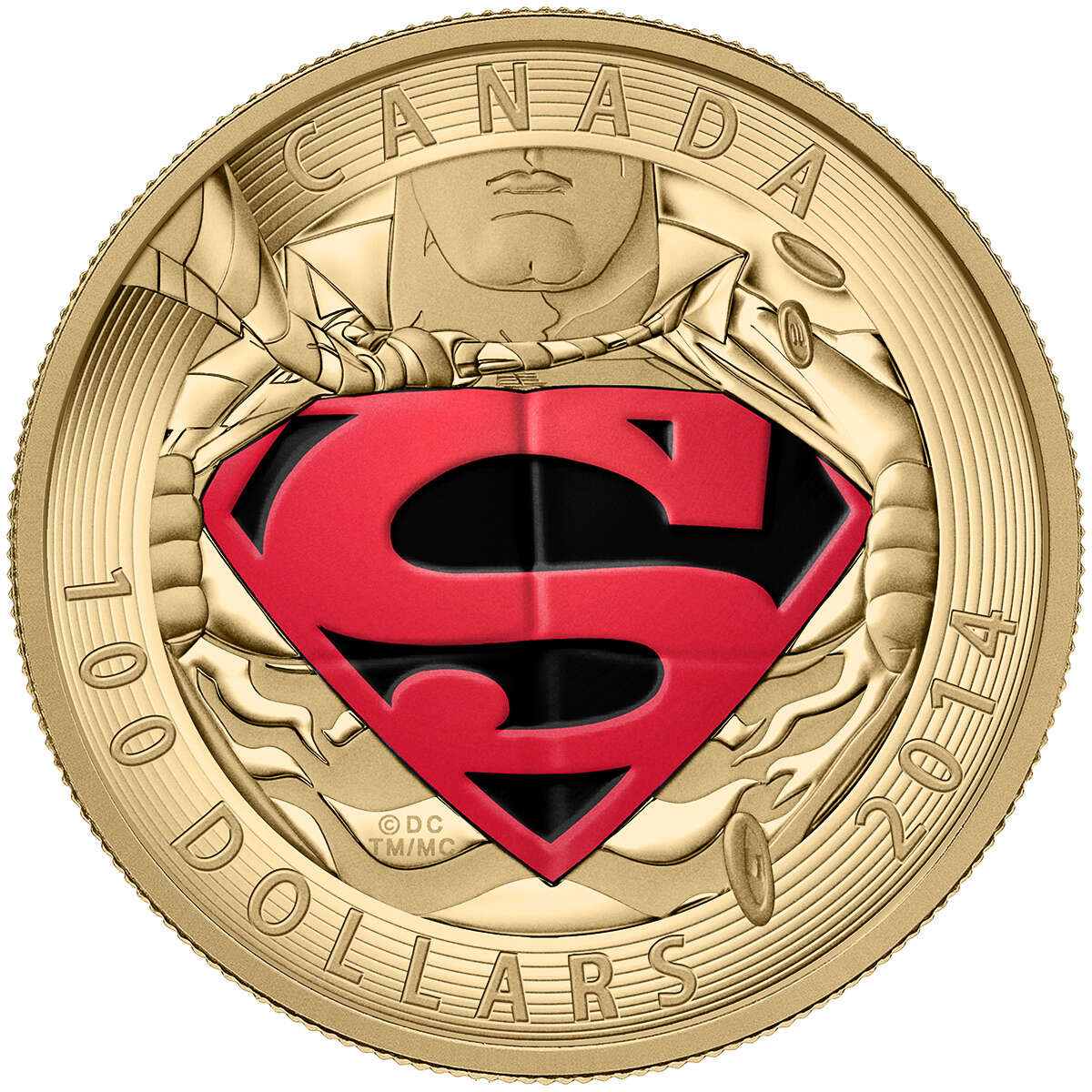2014 $100 Iconic Superman™ Comic Book Covers: Adventures of Superman #596 (2001) - 14-kt. Gold Coin Default Title