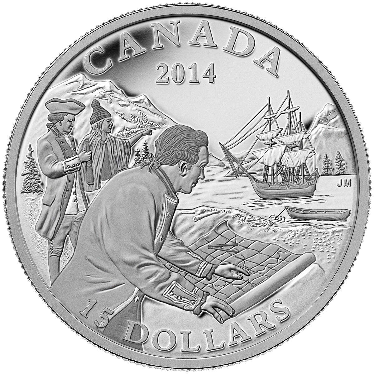 2014 $15 Exploring Canada: The West Coast Exploration - Pure Silver Coin Default Title