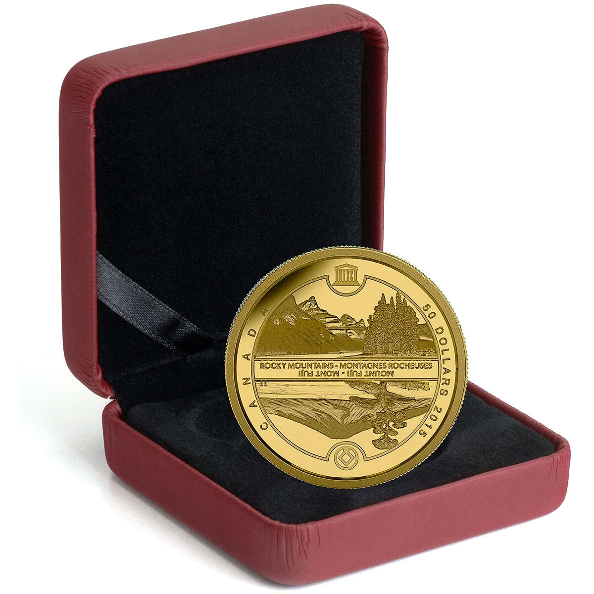 2015 $50 UNESCO at Home & Abroad: Mount Fuji & The Canadian Rockies - Pure Gold Coin Default Title