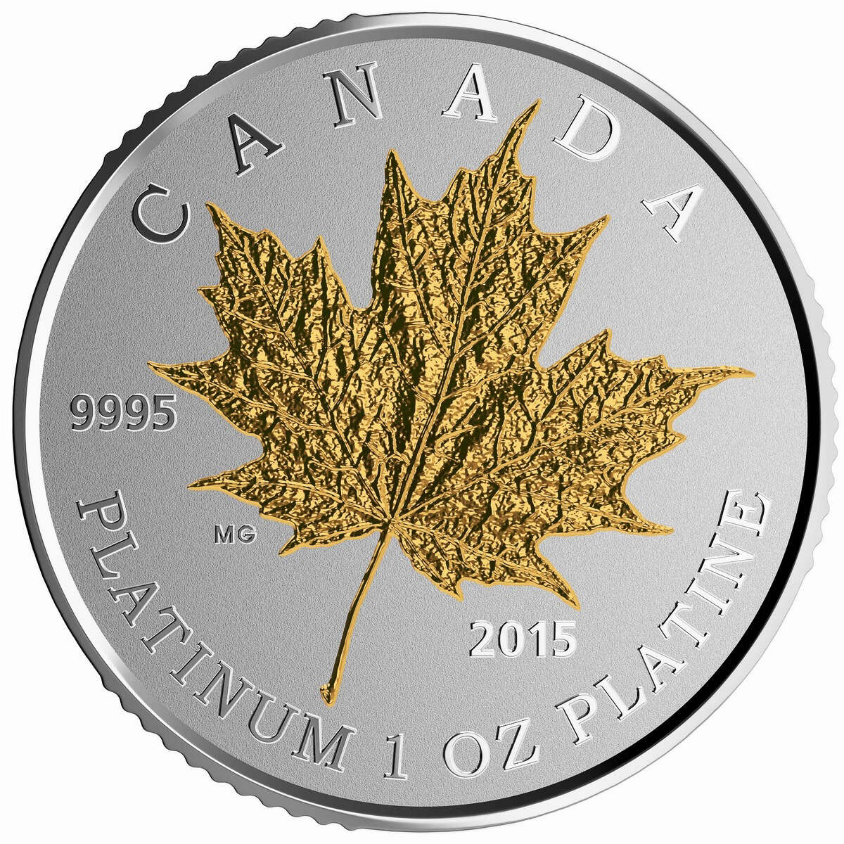 2015 $300 Maple Leaf Forever - Pure Platinum Coin Default Title
