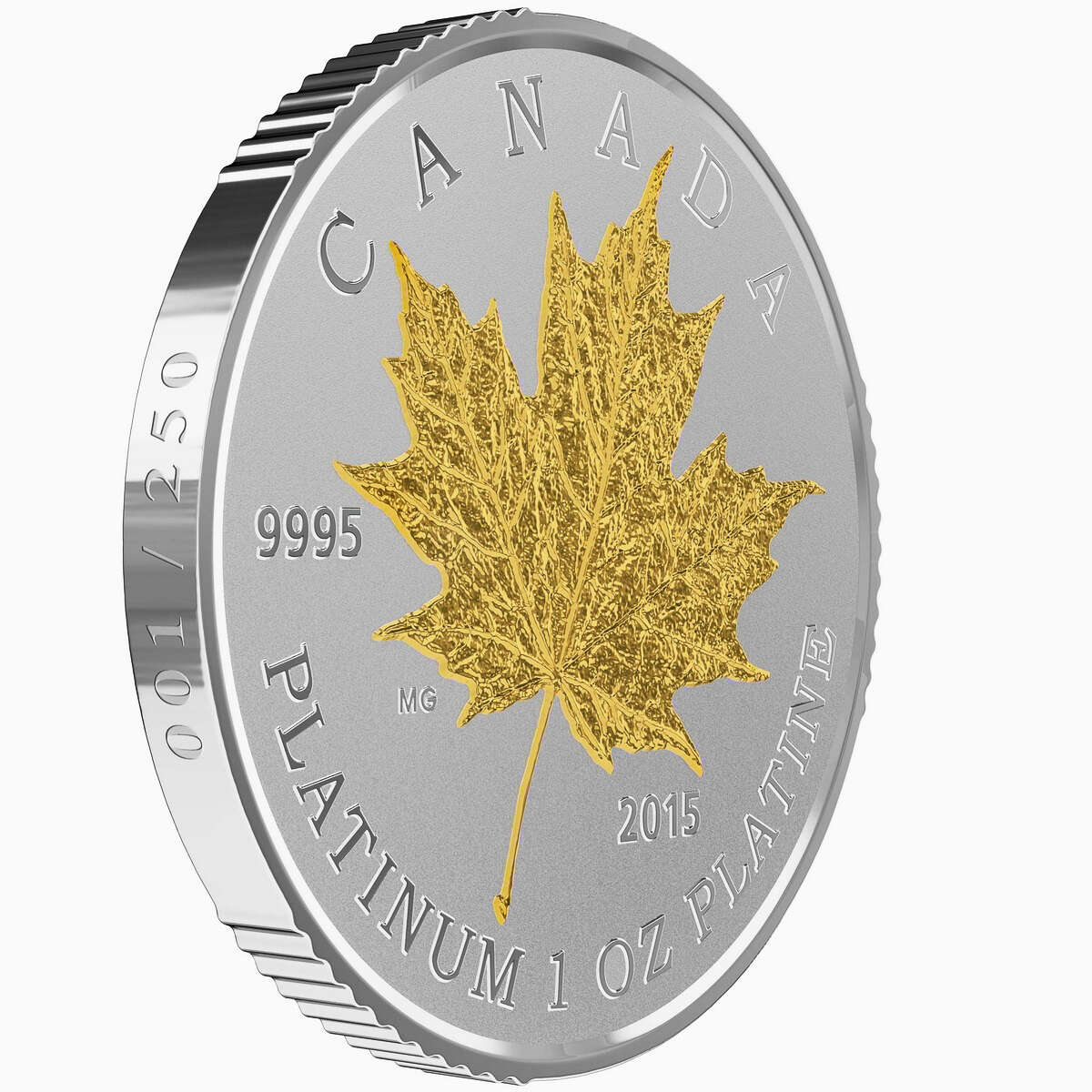 2015 $300 Maple Leaf Forever - Pure Platinum Coin Default Title