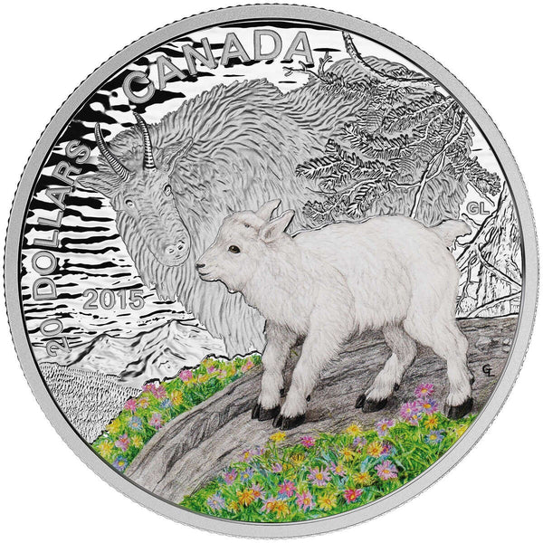 2015 $20 Baby Animals: Mountain Goat - Pure Silver Coin Default Title