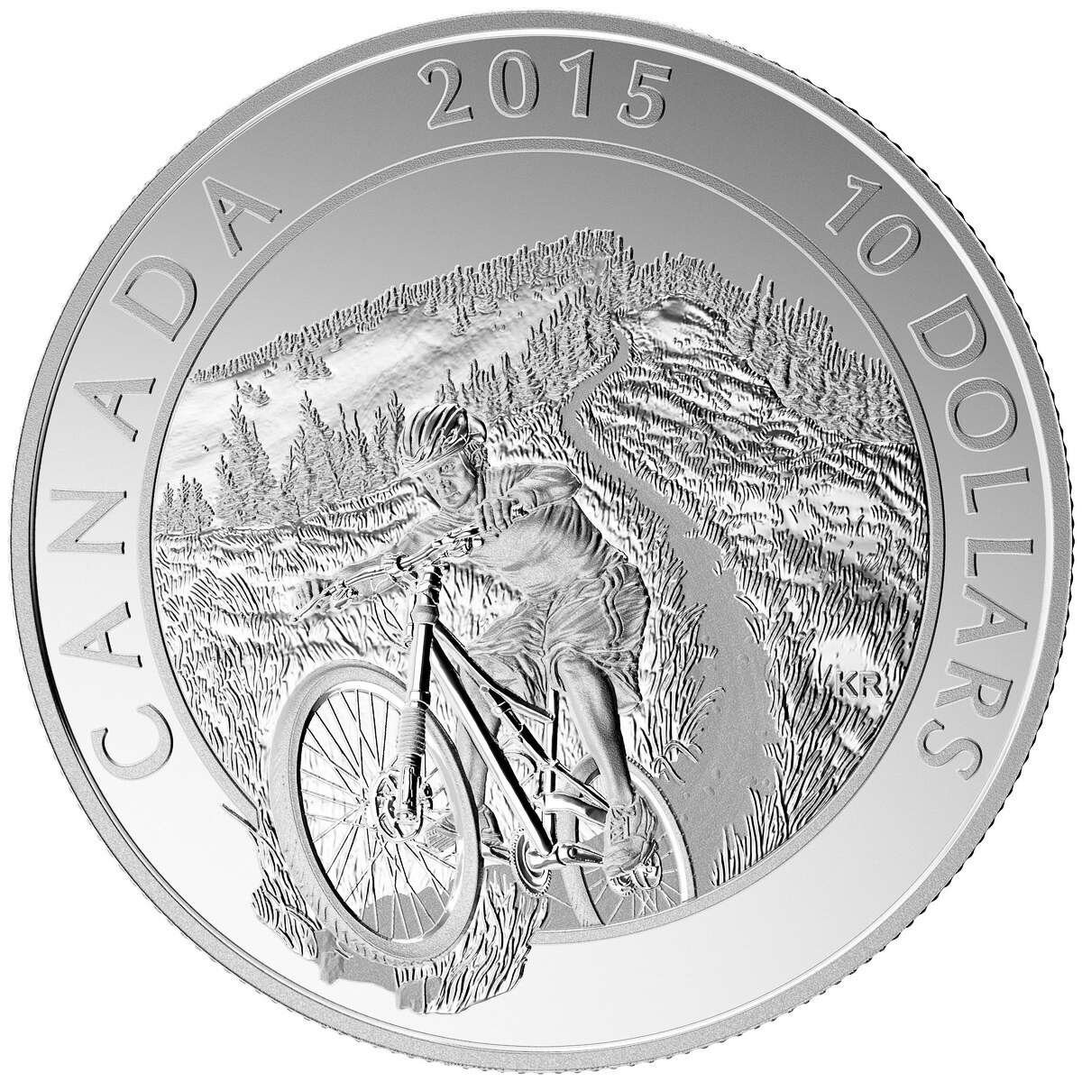 2015 $10 Adventure Canada: Mountain Biking - Pure Silver Coin Default Title
