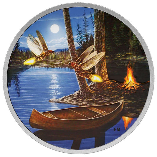 2015 $30 Moonlight Fireflies (Glow-in-the-Dark) - 2 oz. Pure Silver Coin *SOLD OUT AT RCM* Default Title