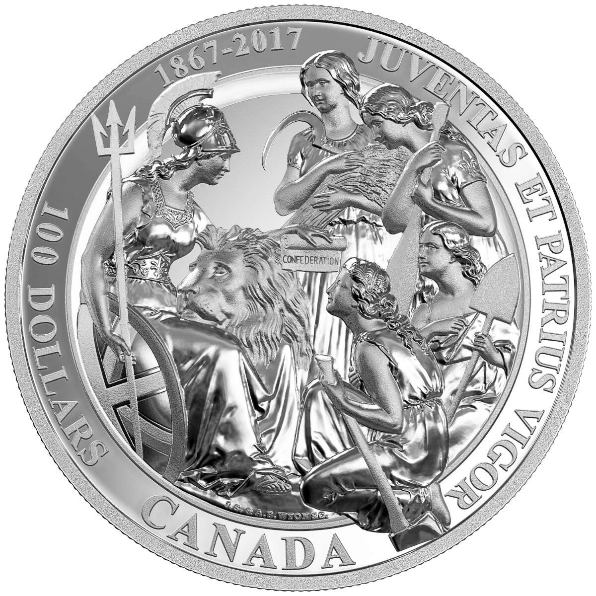 1867 quebec white garden lily coin 2017 $100 The 1867 Confederation