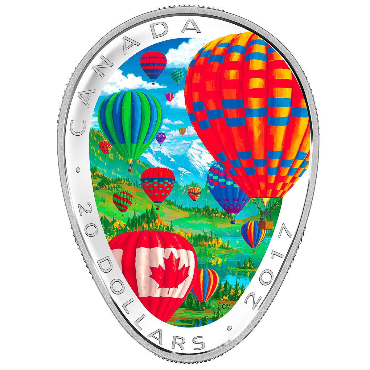 2017 $20 Hot Air Balloon - Pure Silver Coin