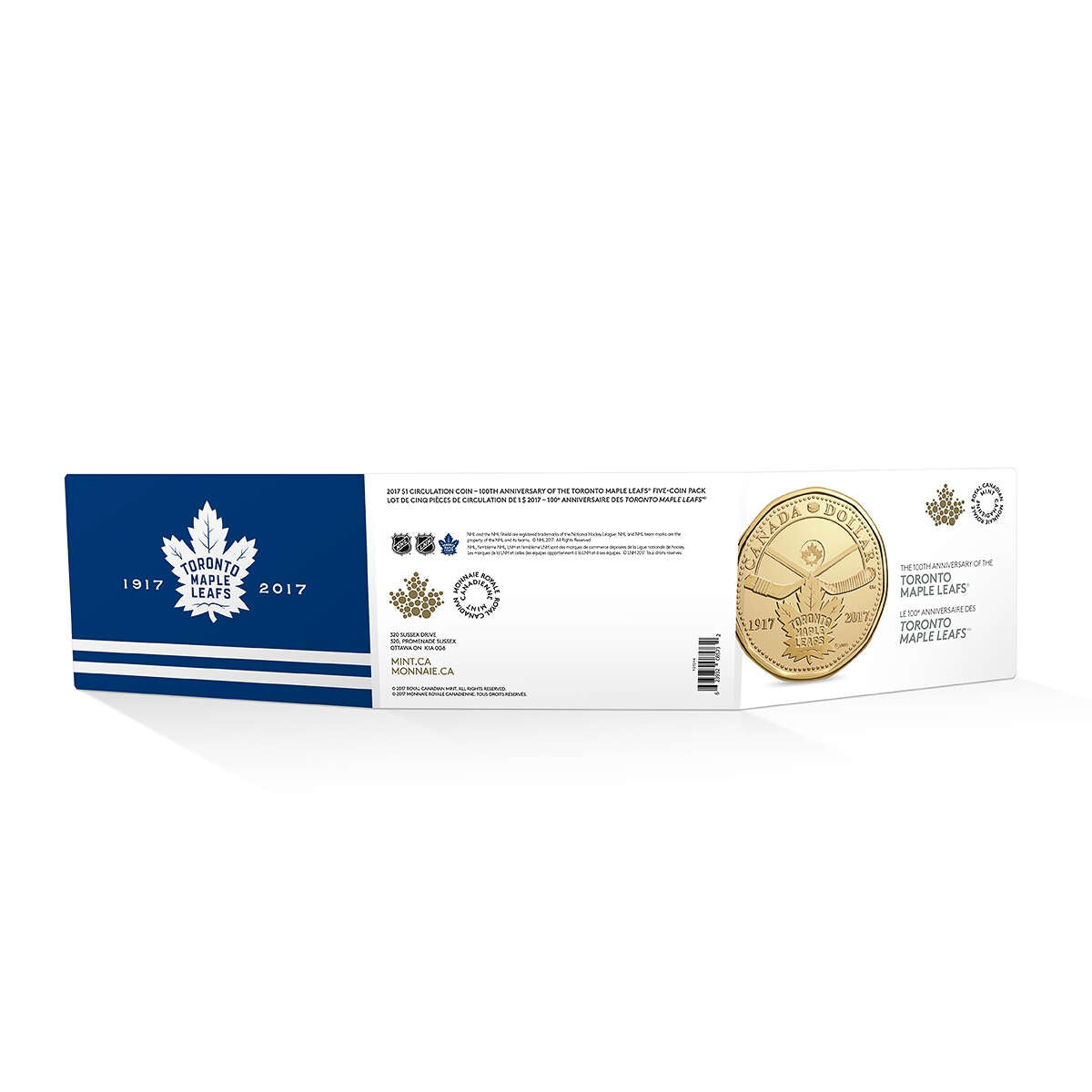 1917-2017 $1 100th Anniversary of Toronto Maple Leafs - 5 Coin Circulation Pack Default Title