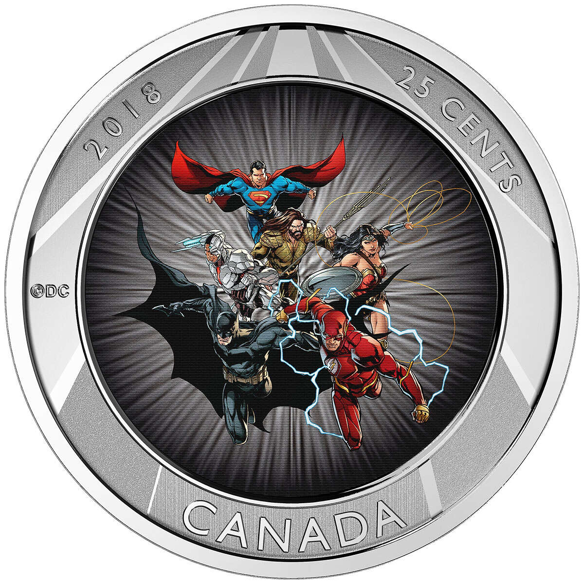 2018 25c <i>The Justice League<sup>TM</sup></i> - Lenticular Coin Default Title