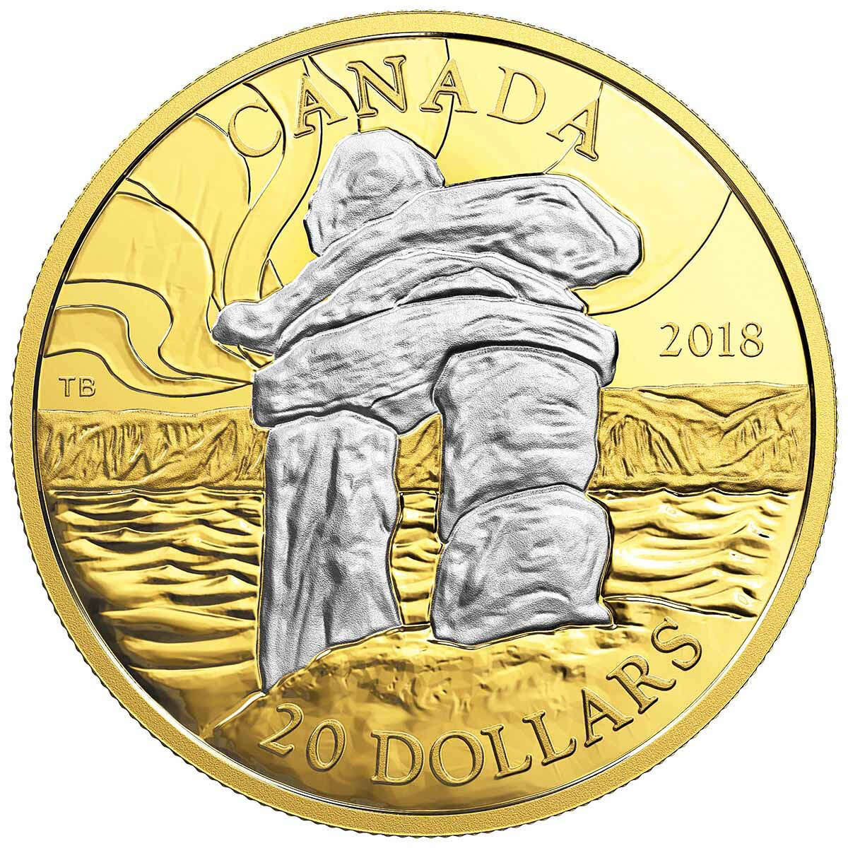 2018 $20 Canada's Iconic Inukshuk: Guiding the Way - Pure Silver Coin