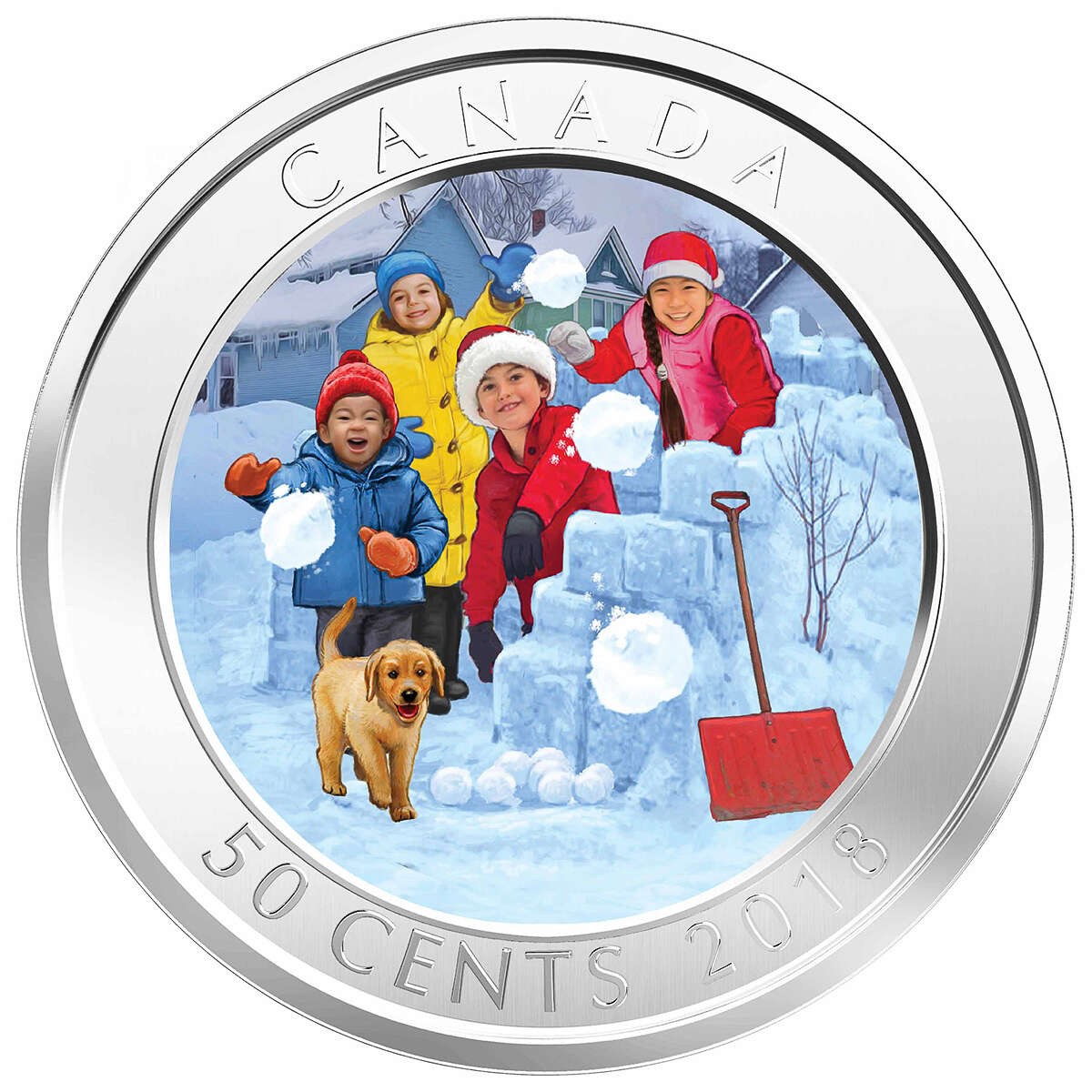 2018 50c Snowball Fight - Lenticular Coin Default Title