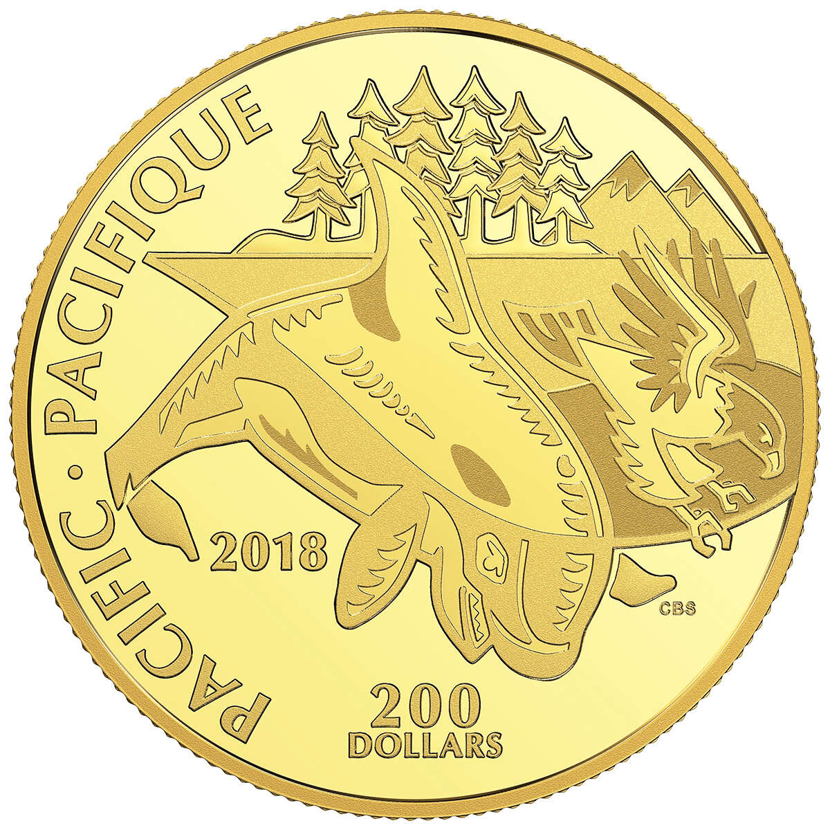 2018 $200 Canadian Coastal Symbols: The Pacific - Pure Gold Coin
