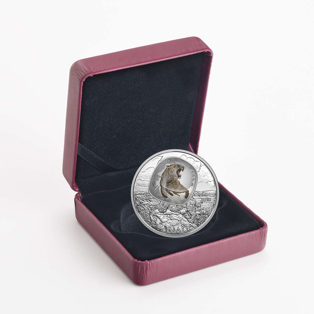 2018 $20 Frozen in Ice : Scimitar Sabretooth Cat - Pure Silver Coin Default Title