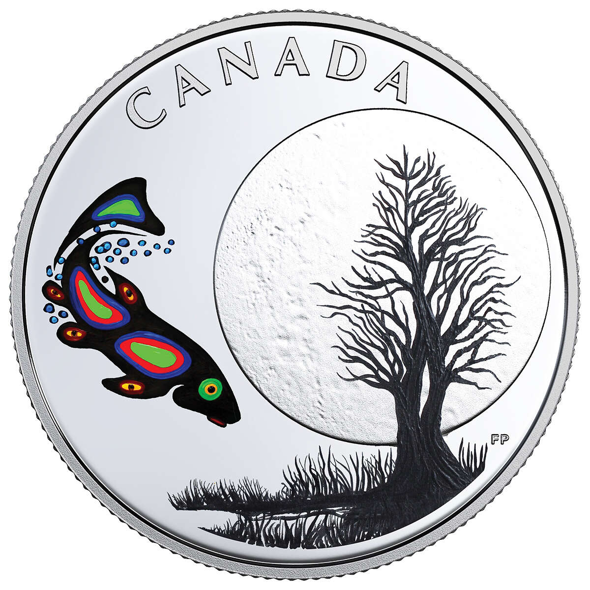 2018 $3 The Thirteen Teachings From Grandmother Moon : Sucker Moon - Pure Silver Coin Default Title