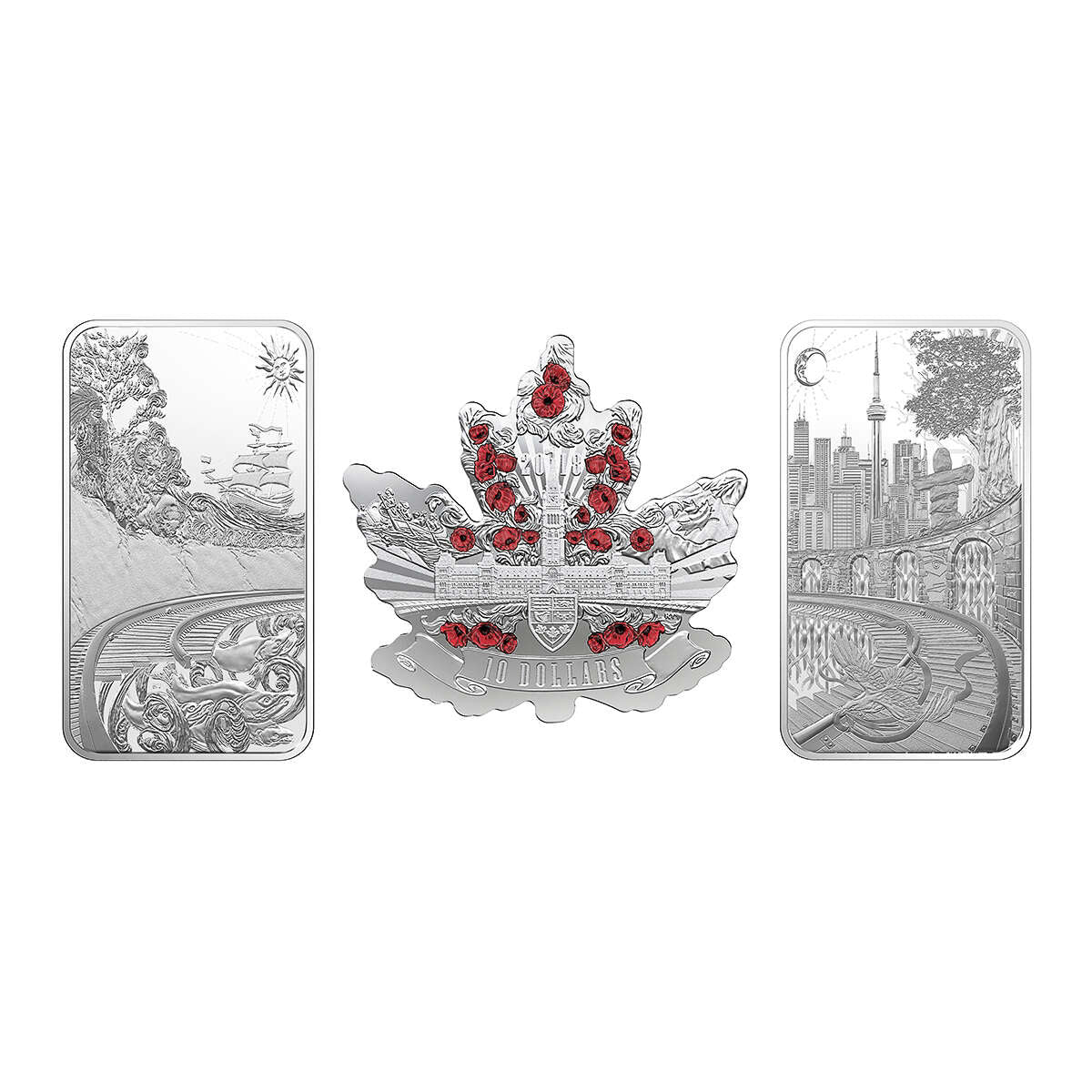 ✳【513】チャングンソク　NATURE REPUBLIC　卓上ミニパネル 2018 Beneath Thy Shining Skies - Pure Silver 3-Coin Set