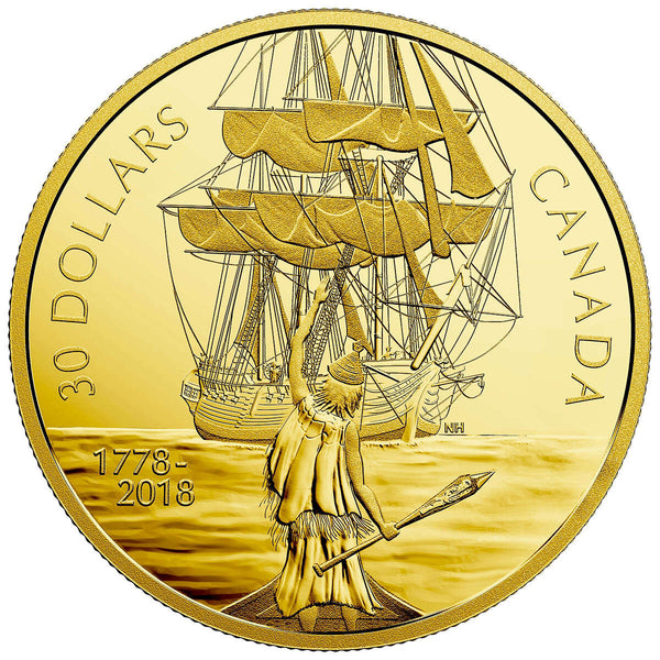 2018 $30 Captain Cook and the HMS Resolution - Pure Silver Coin Default Title