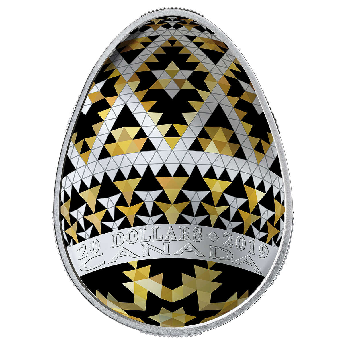 2019 $20 Vegreville Pysanka - Pure Silver Coin