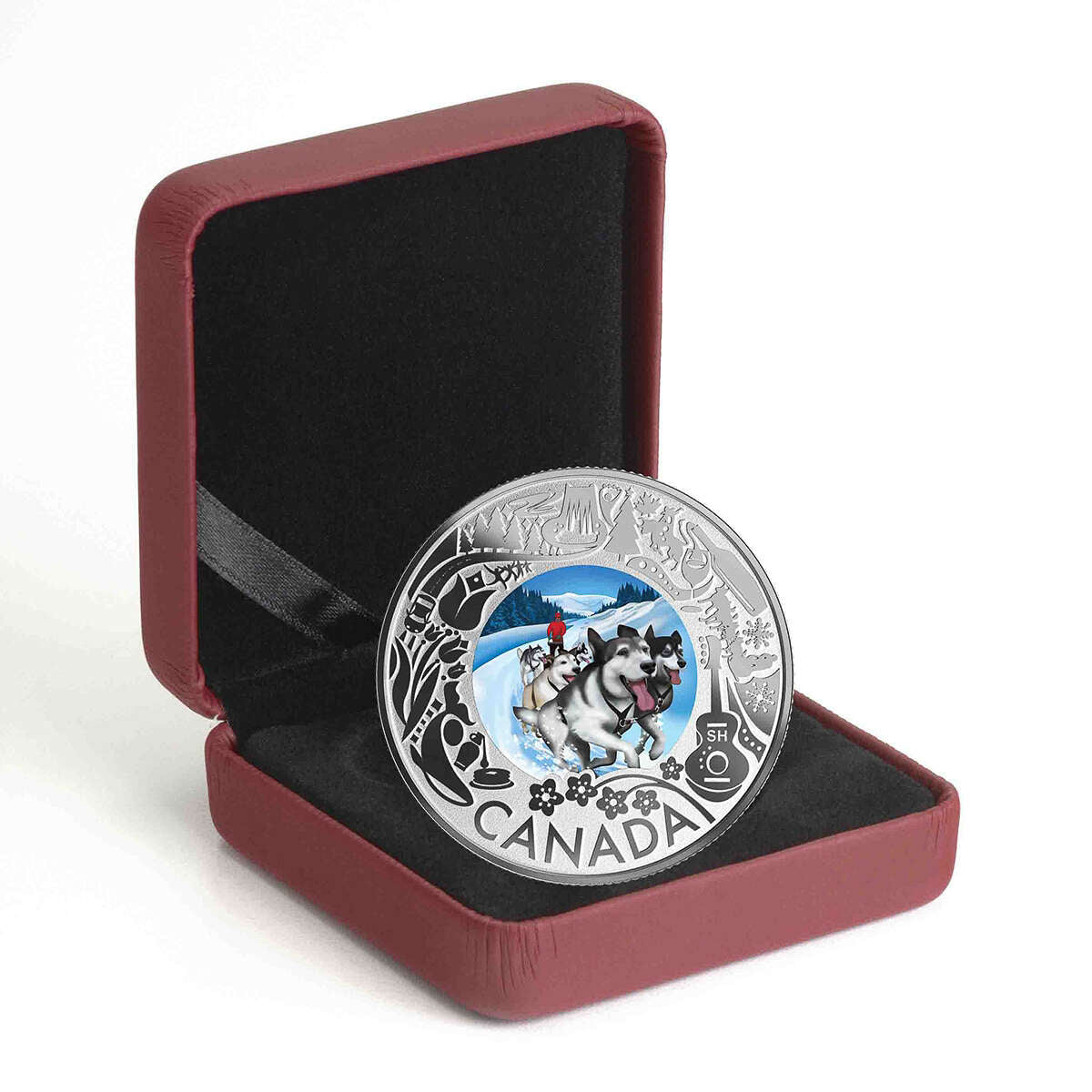 2019 $3 Celebrating Canadian Fun and Festivities: Dog Sledding - Pure Silver Coin Default Title