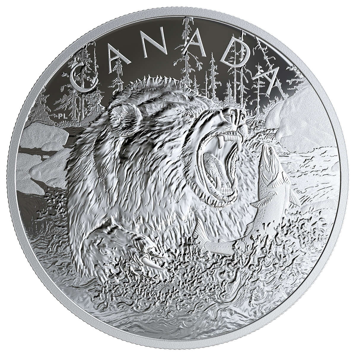 2019 $125 Primal Predators: Grizzly - Pure Silver Coin