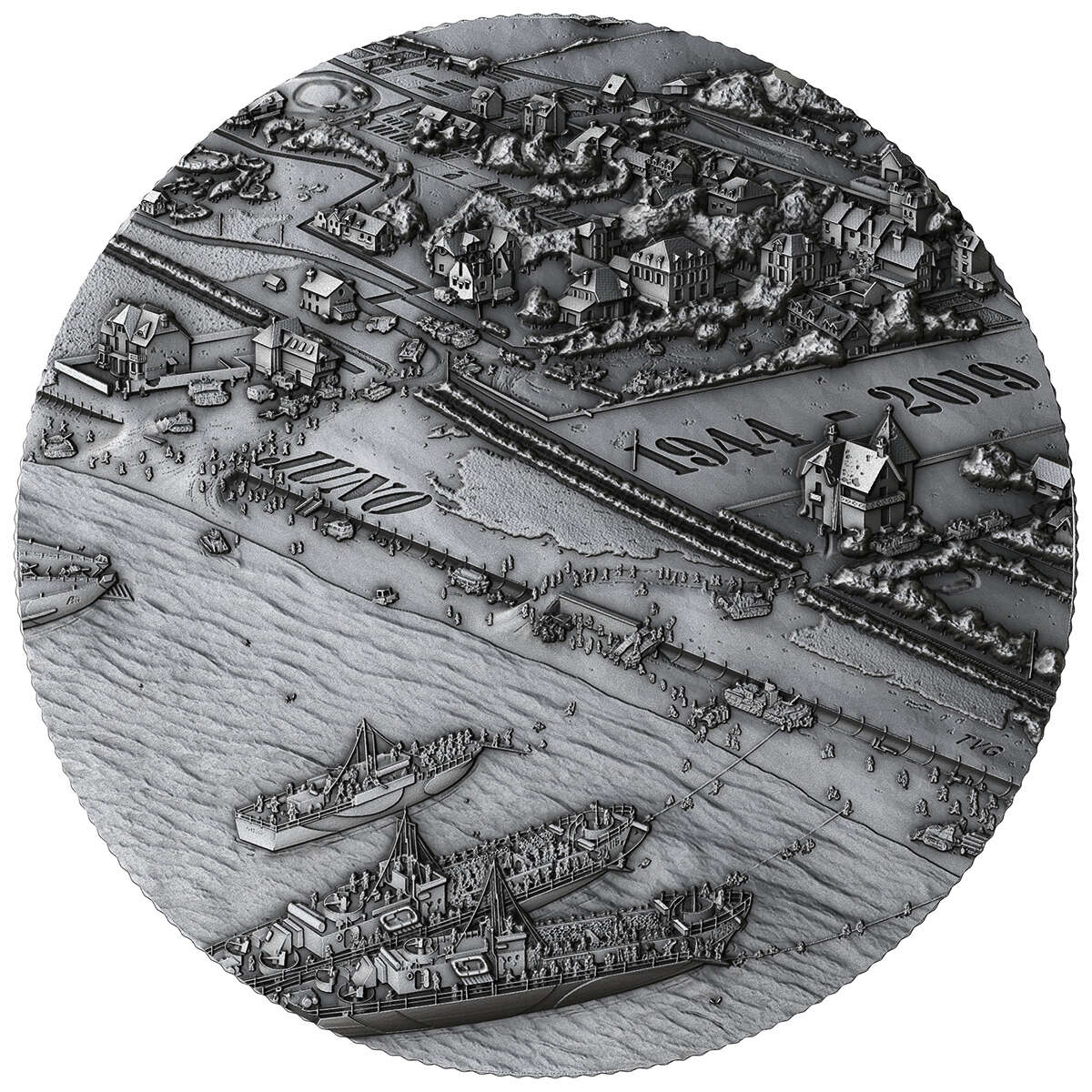 2019 $250 D-Day: A Snapshot in Time - Pure Silver Ultra High Relief Coin Default Title