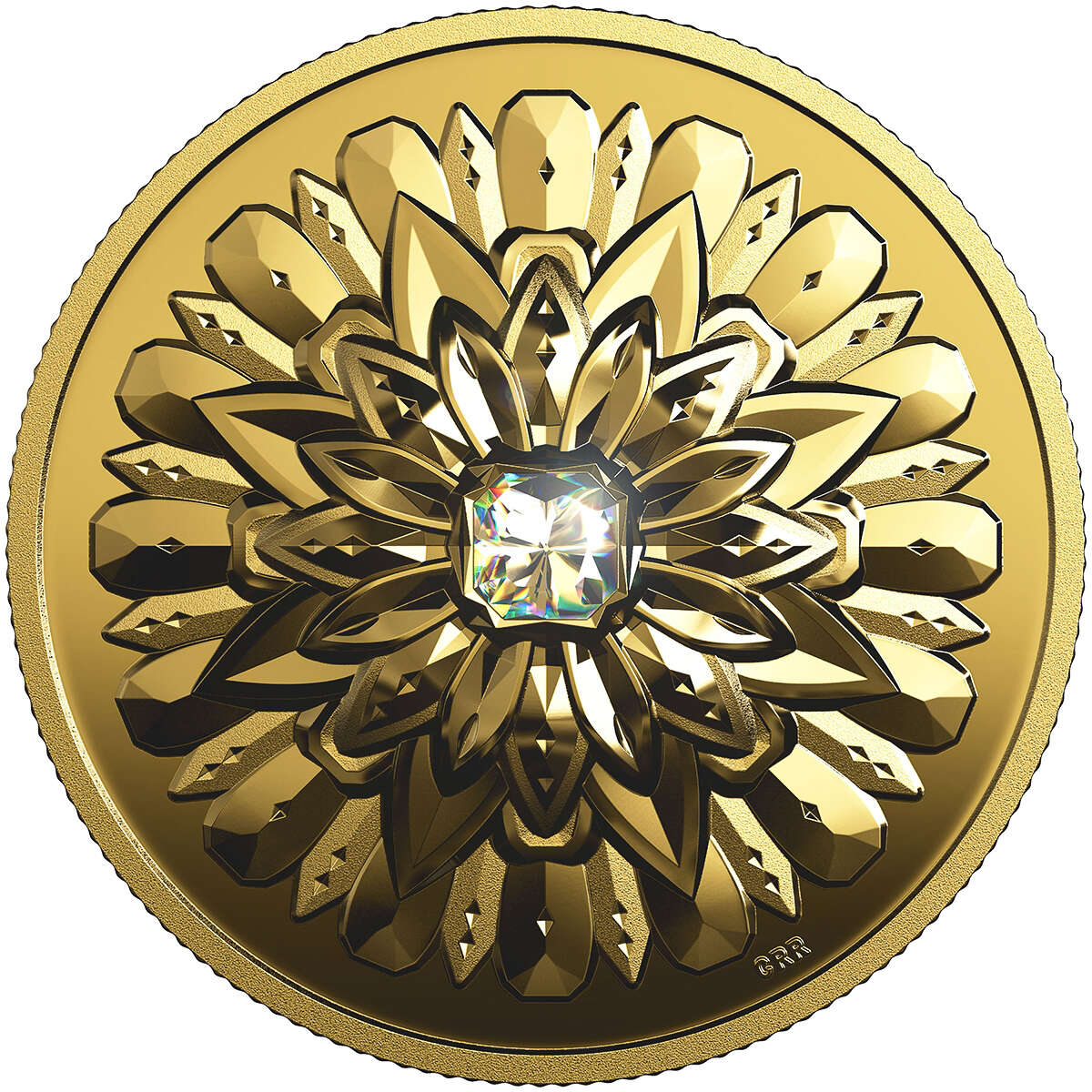 2019 $200 Purely Brilliant Collection: Forevermark Black Label Square - Pure Gold Coin Default Title