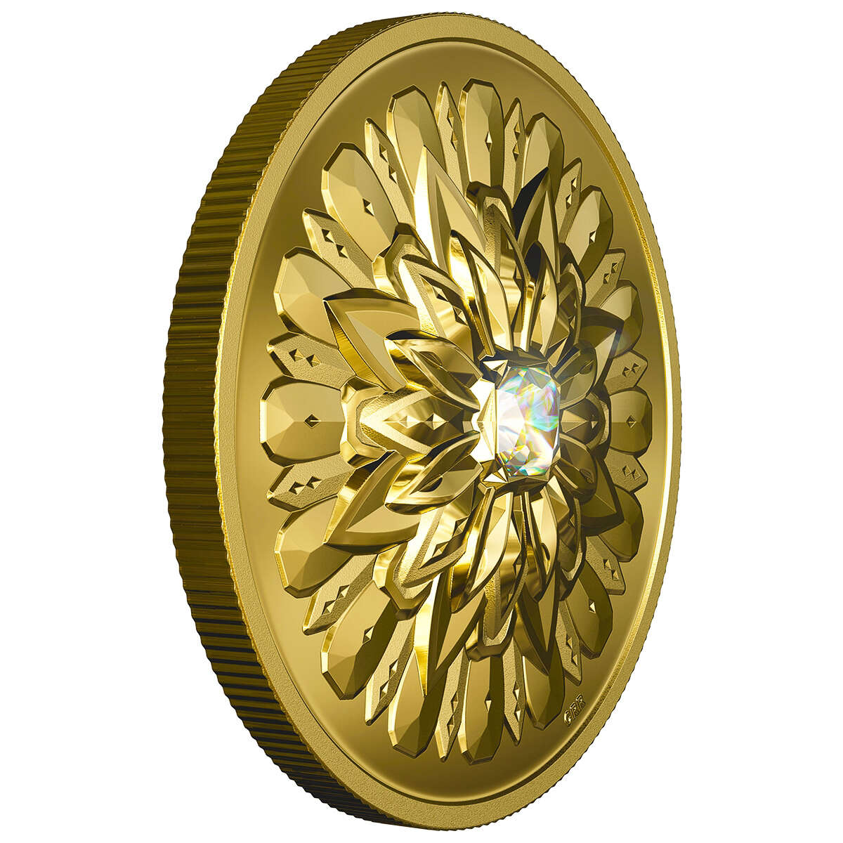 2019 $200 Purely Brilliant Collection: Forevermark Black Label Square - Pure Gold Coin Default Title