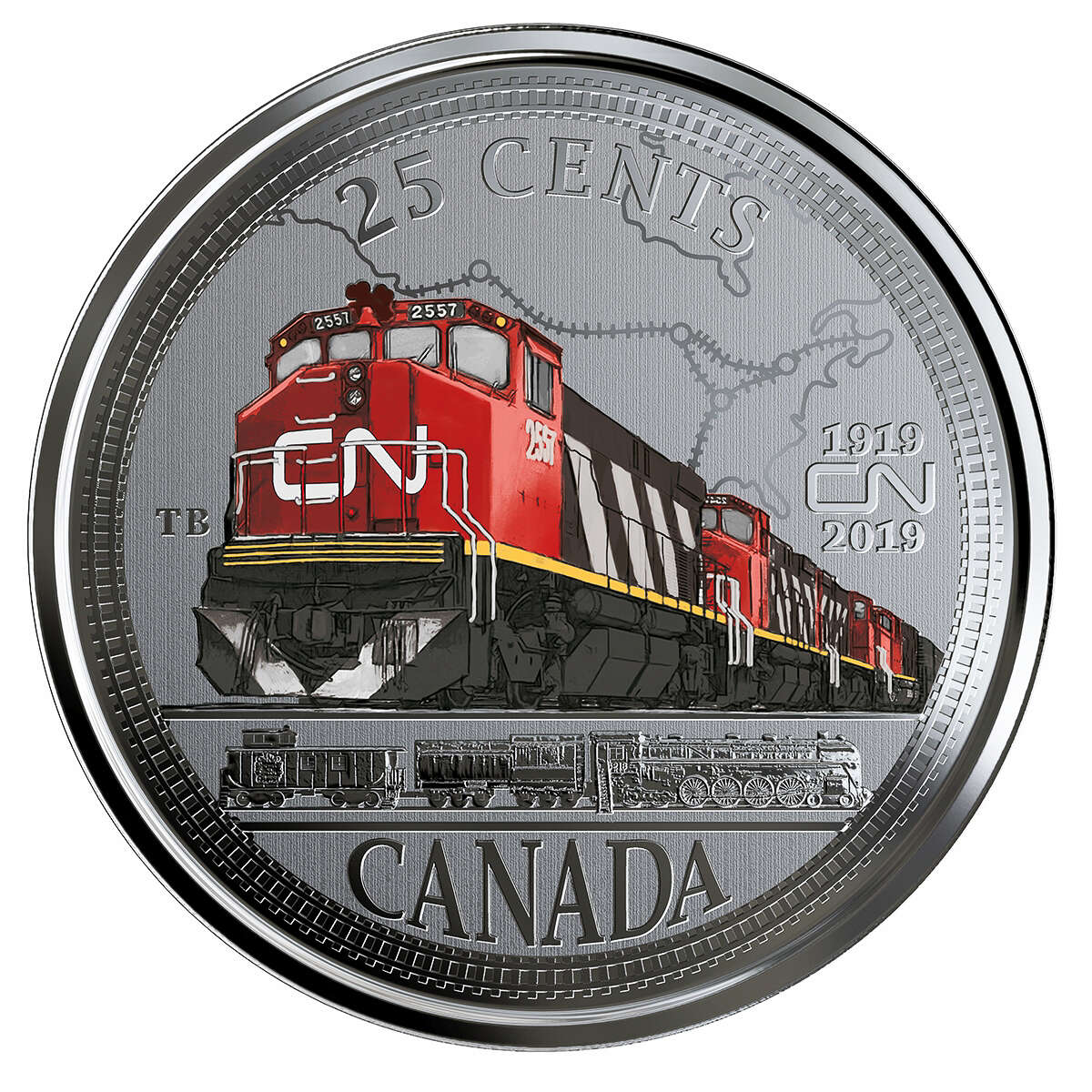 2019 25-Cent 100th Anniversary of CN Coin