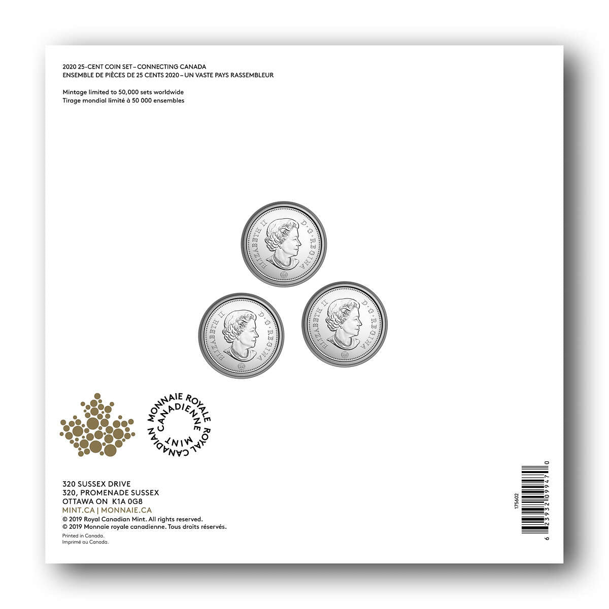 2020 25c Connecting Canada Coin Set Default Title