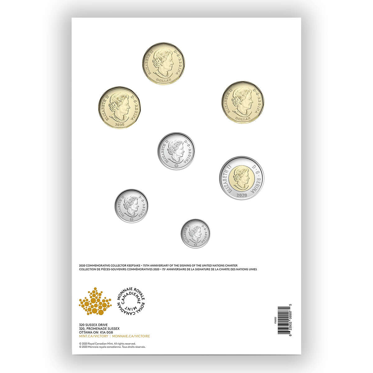 2020 75th Anniversary of the Signing Of The United Nations Charter Collector Keepsake Card Default Title