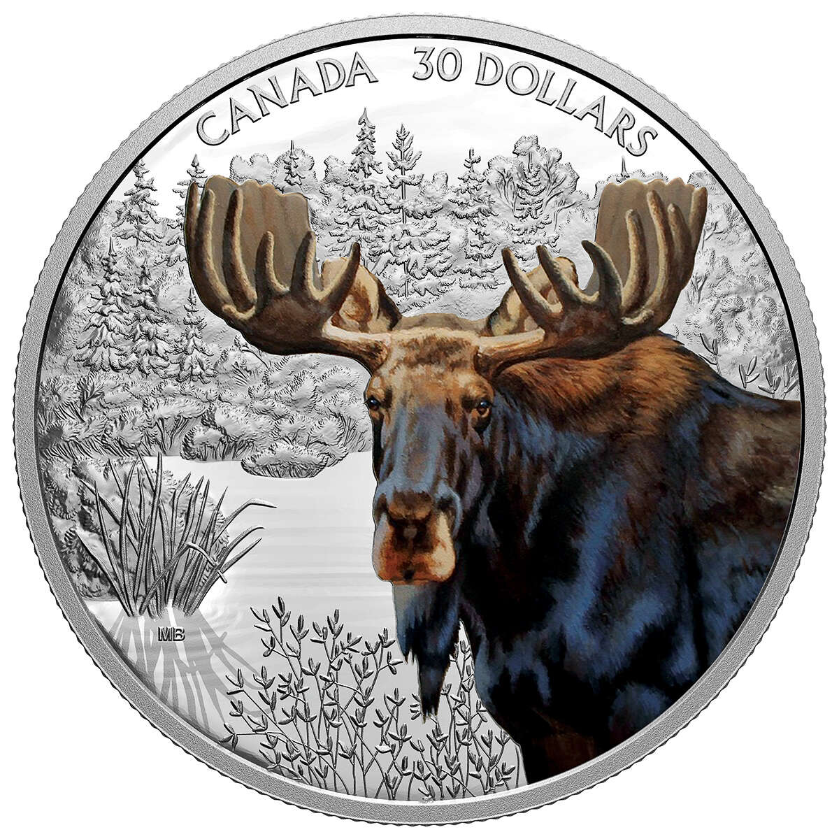 2020 $30 Imposing Icons: Moose - Pure Silver Coin (SINGLE) Default Title