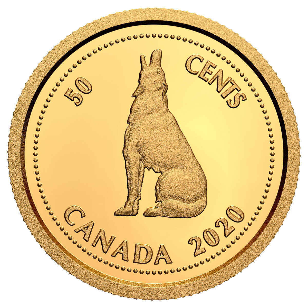 2020 Tribute to Alex Colville: Howling Wolf - 1/10th oz. Pure Gold Coin Default Title