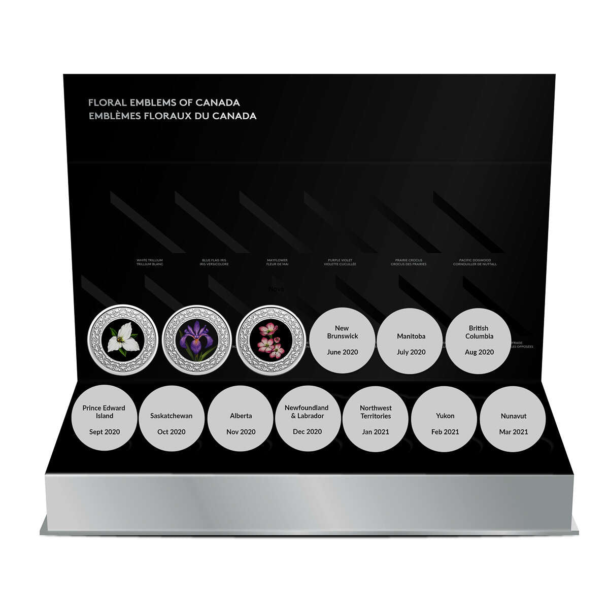 2020 $3 Floral Emblems of Canada - Quebec: Blue Iris Flag - Pure Silver Coin Default Title