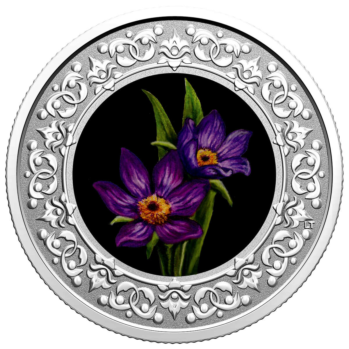 2020 $3 Floral Emblems of Canada - Manitoba: Prairie Crocus - Pure Sil