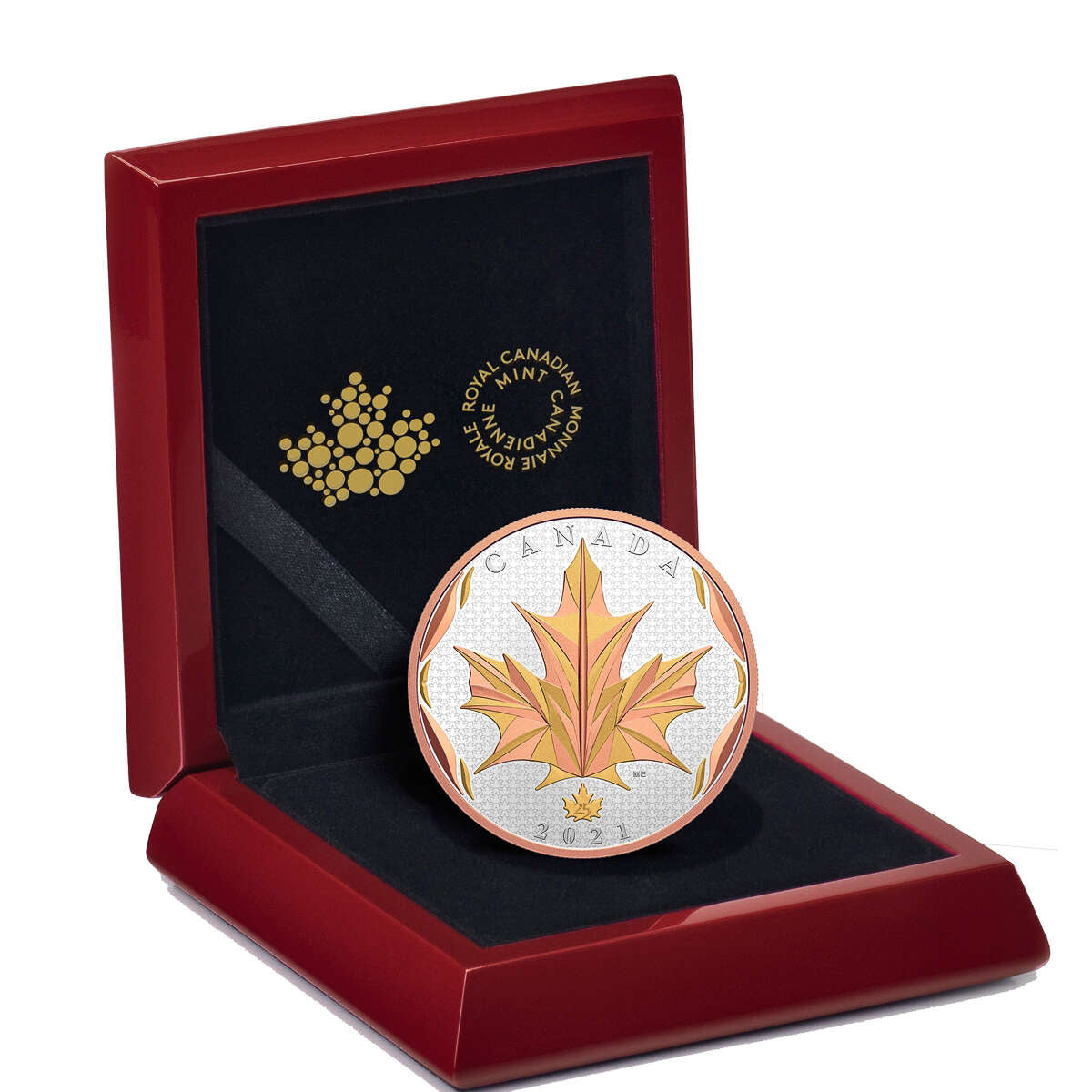 2021 $50 Maple Leaves in Motion - Pure Silver Coin Default Title