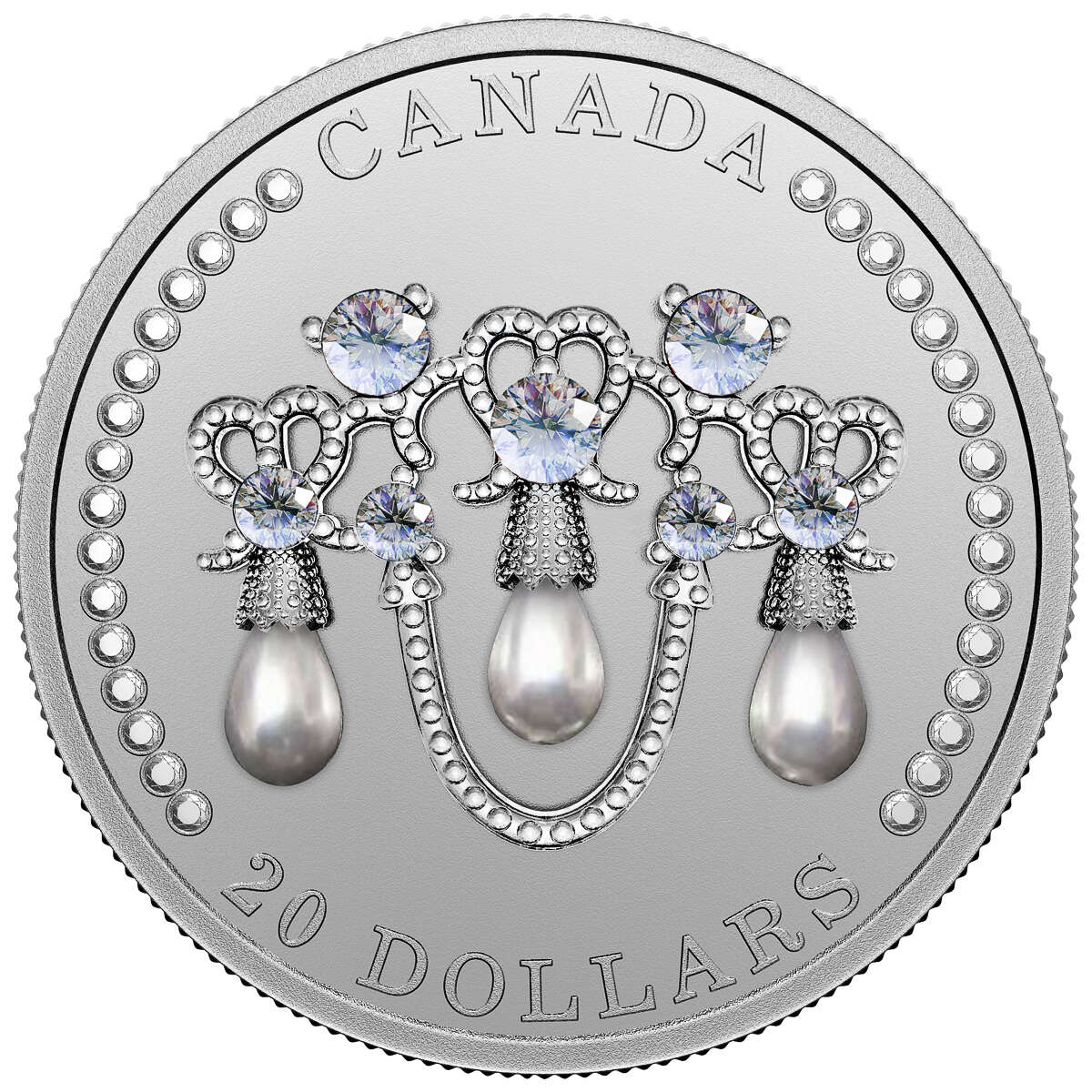 2021 $20 Her Majesty Queen Elizabeth II's Lover's Knot Tiara - Pure Silver  Coin