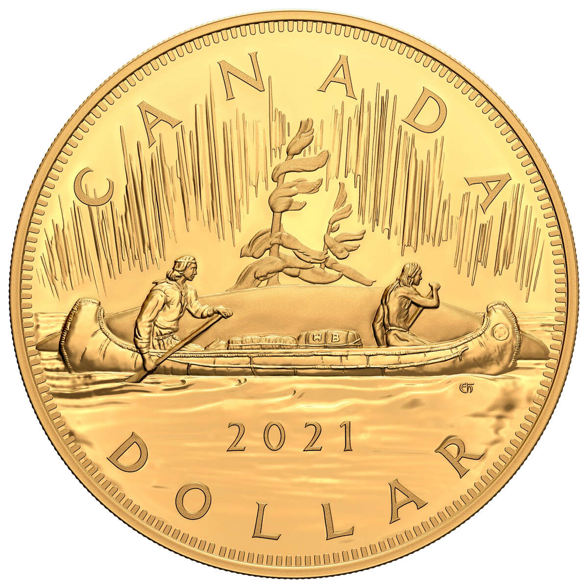 2021 $1 The Quintessential Voyageur Dollar - Pure Gold Coin Default Title