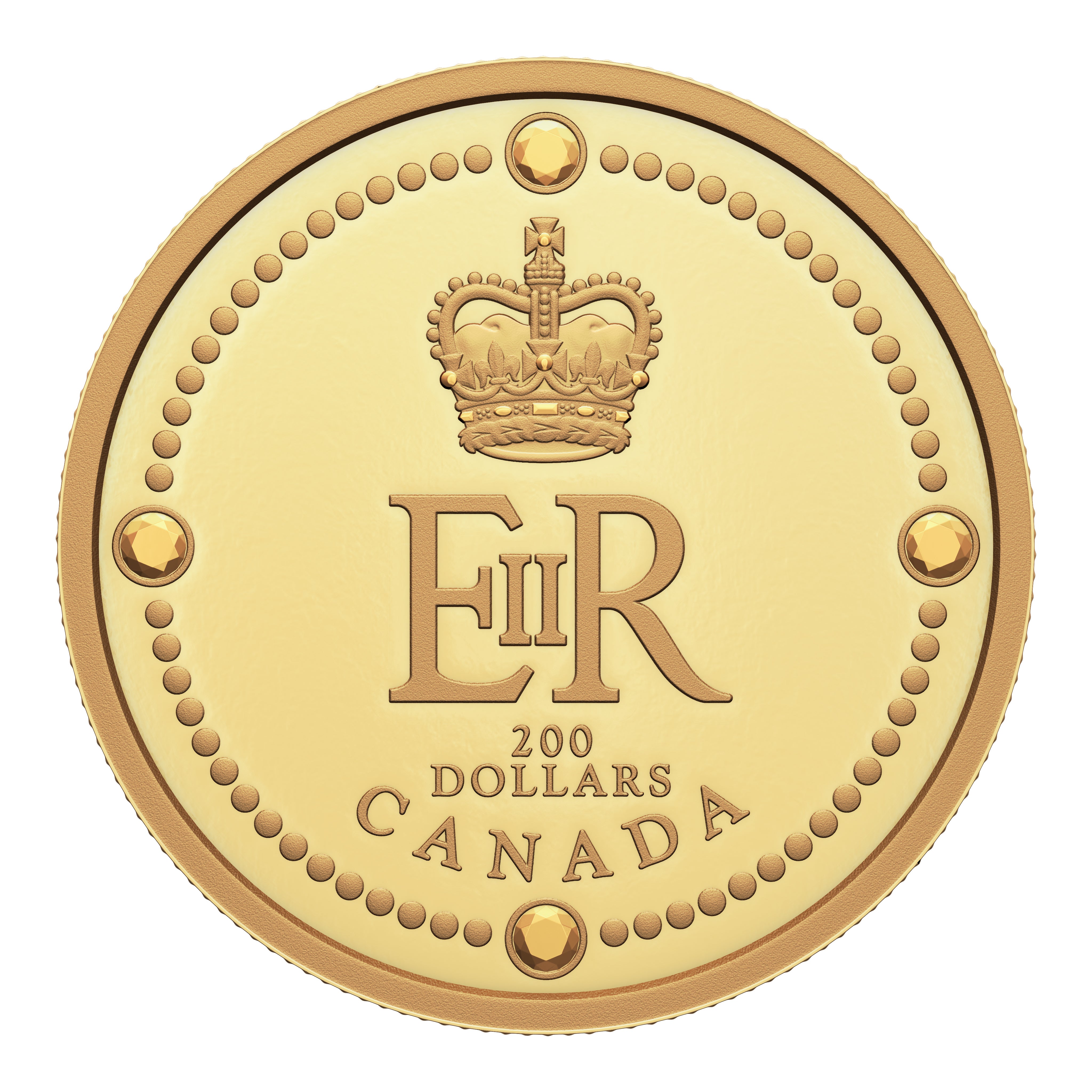 2022 $200 Queen Elizabeth II's Royal Cypher - Pure Gold Coin
