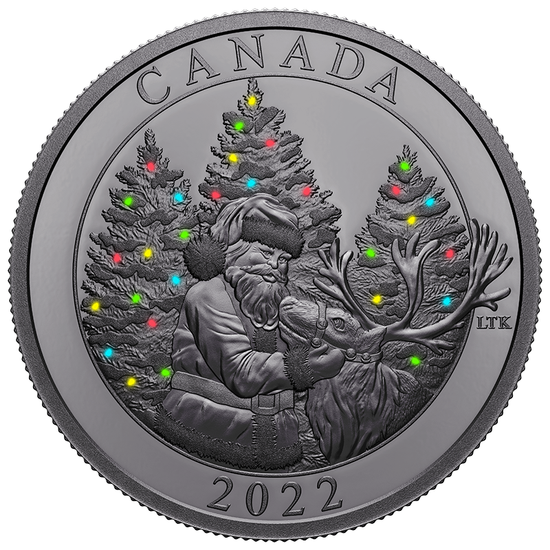 2022 $50 The Magic of the Season - Pure Silver Coin with blacklight