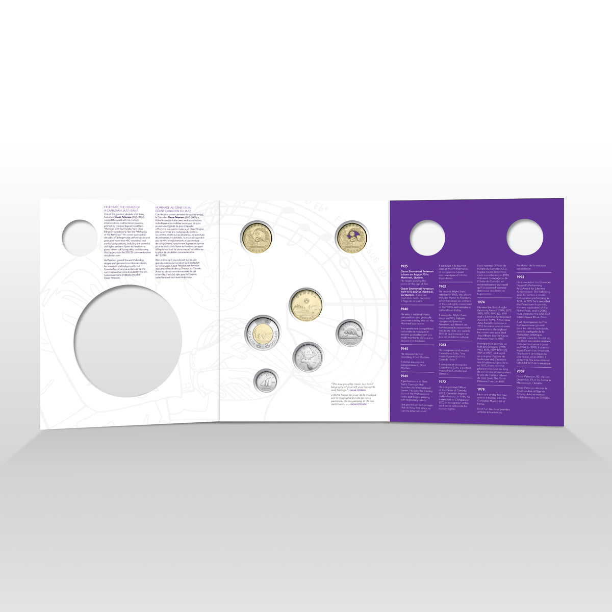 2022 Celebrating Oscar Peterson Commemorative Collector Keepsake Card