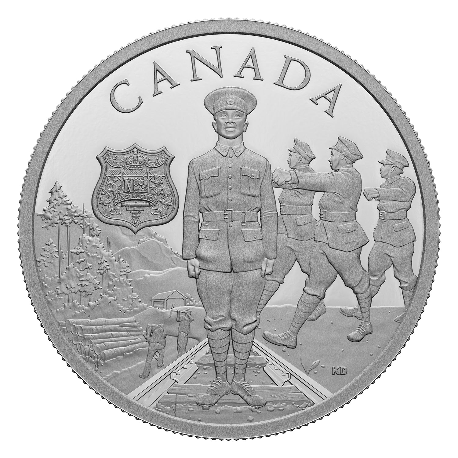 2023 $20 Commemorating Black History: No 2 Construction Battalion - Pure Silver Coin