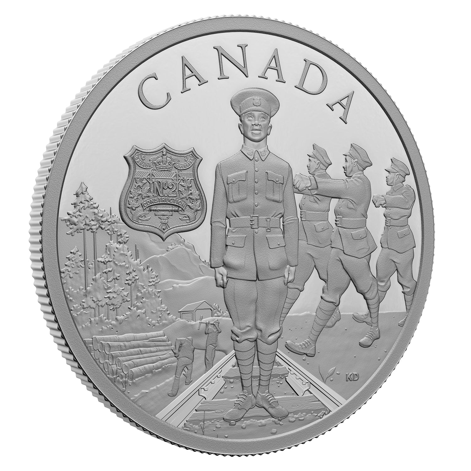2023 $20 Commemorating Black History: No 2 Construction Battalion - Pure Silver Coin