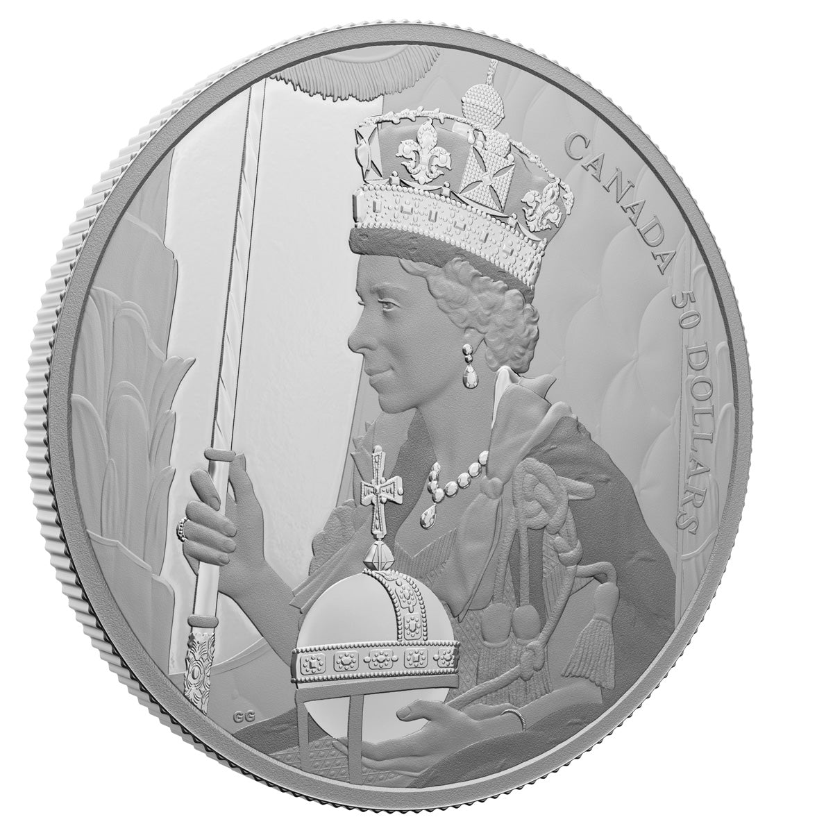2022 $50 Queen Elizabeth II's Coronation - Pure Silver Coin