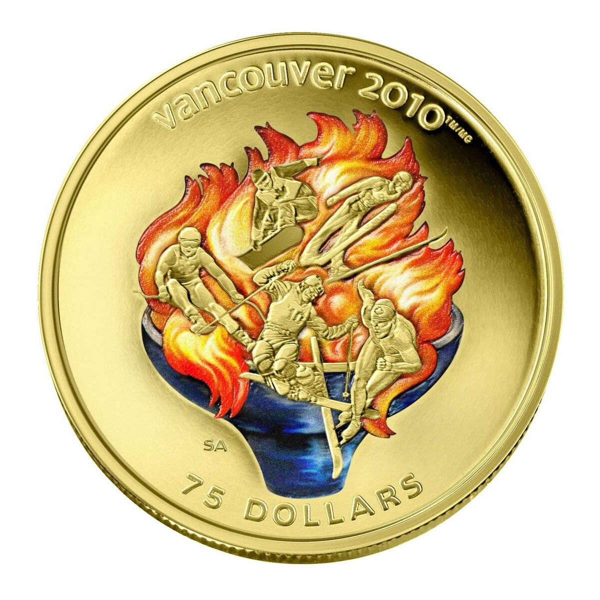 2009 $75 Vancouver 2010 Olympic Winter Games: Olympic Spirit - 14-kt.